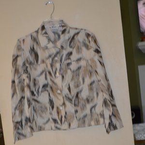 Chico's 100% silk tiger print jacket - size 1